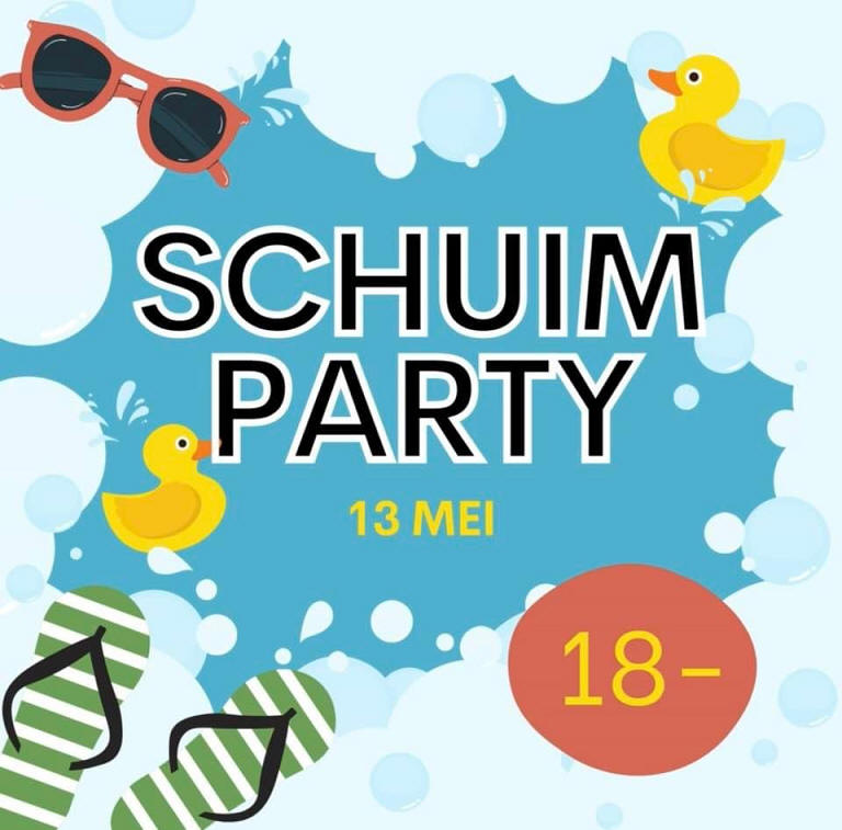 Zaterdag 13 mei: Schuimparty in de Zonnewijzer