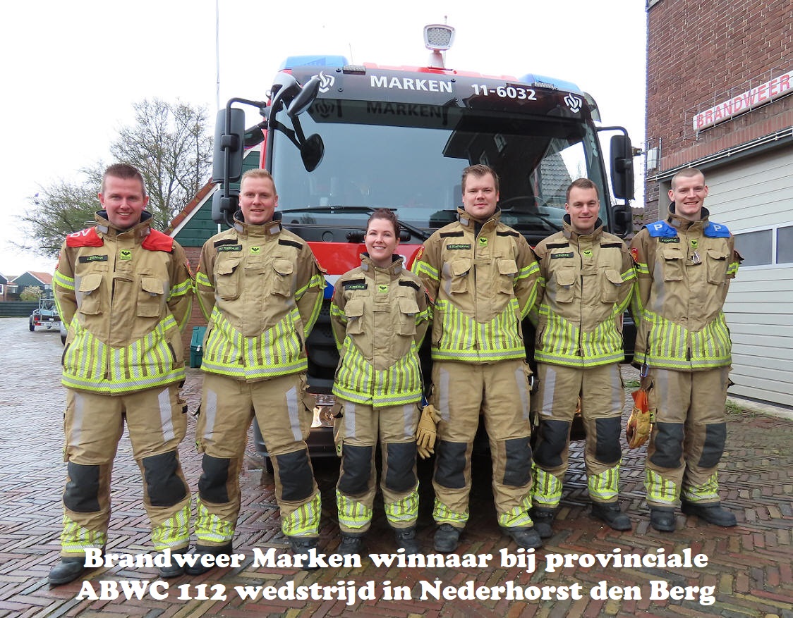 Brandweer Marken winnaar bij provinciale ABWC 112 wedstrijd in Nederhorst den Berg