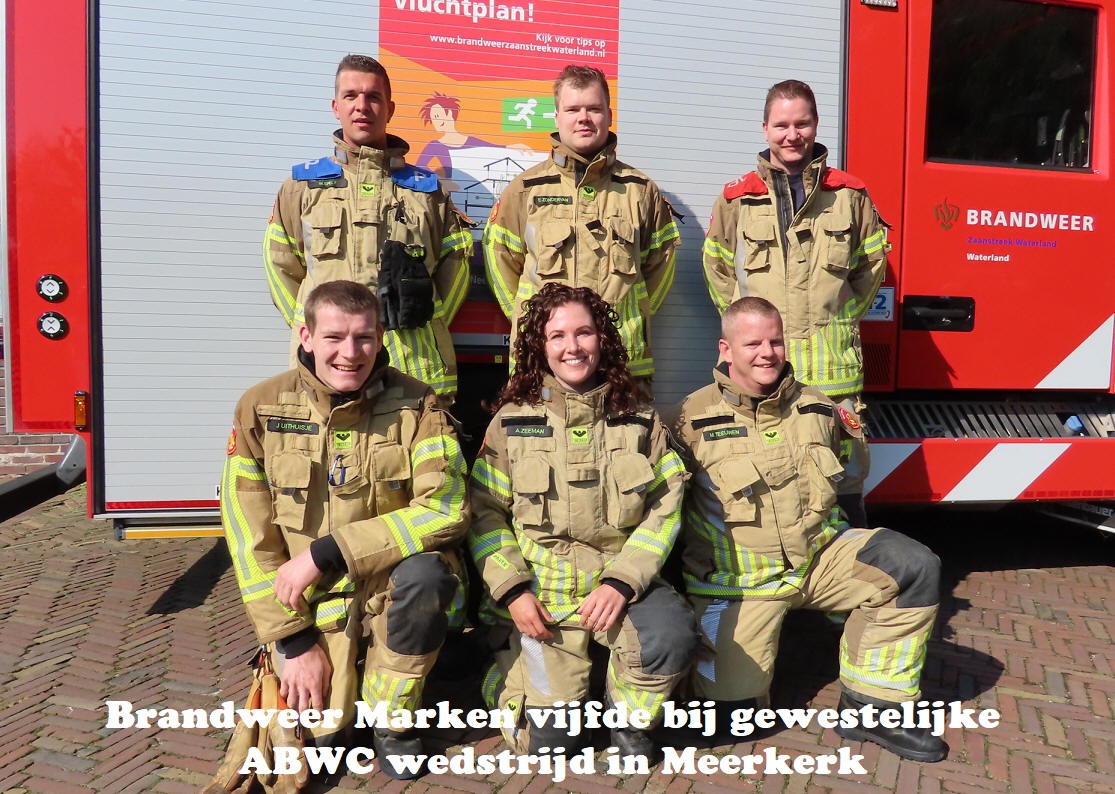 Brandweer Marken vijfde bij gewestelijke ABWC wedstrijd in Meerkerk