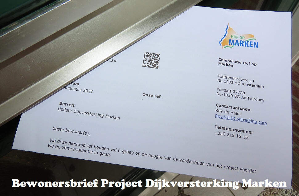 Bewonersbrief Project Dijkversterking Marken