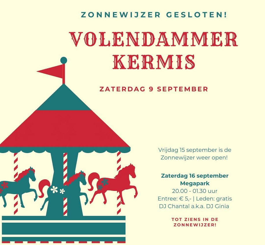 Zaterdag 9 september is de Zonnewijzer gesloten