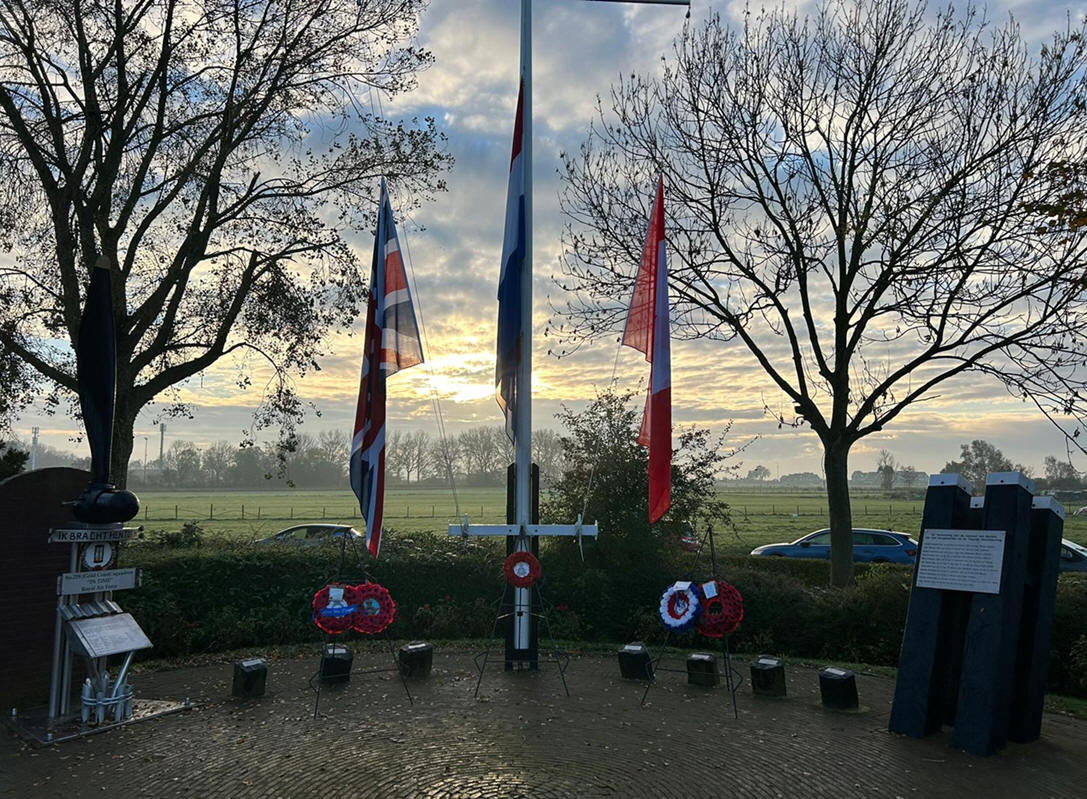 Vlaggen halfstok op Remembrance Sunday