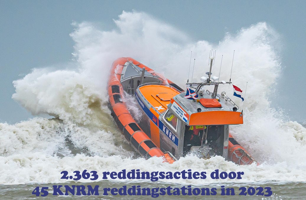 2.363 reddingsacties door 45 KNRM reddingstations in 2023