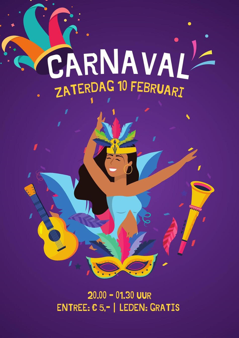 Zaterdag 10 februari: 'Carnaval Alaaf!' in de Zonnewijzer