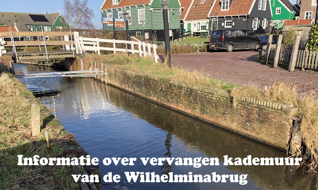 Informatie over vervangen kademuur van de Wilhelminabrug