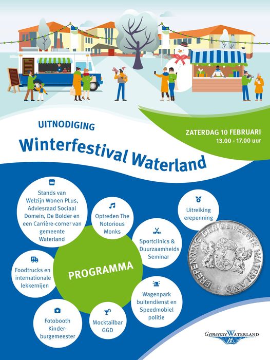 Zaterdag 10 februari Winterfestival Waterland