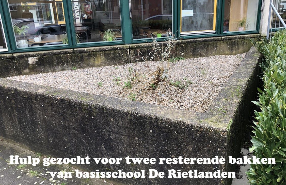 Hulp gezocht voor twee resterende bakken van basisschool De Rietlanden