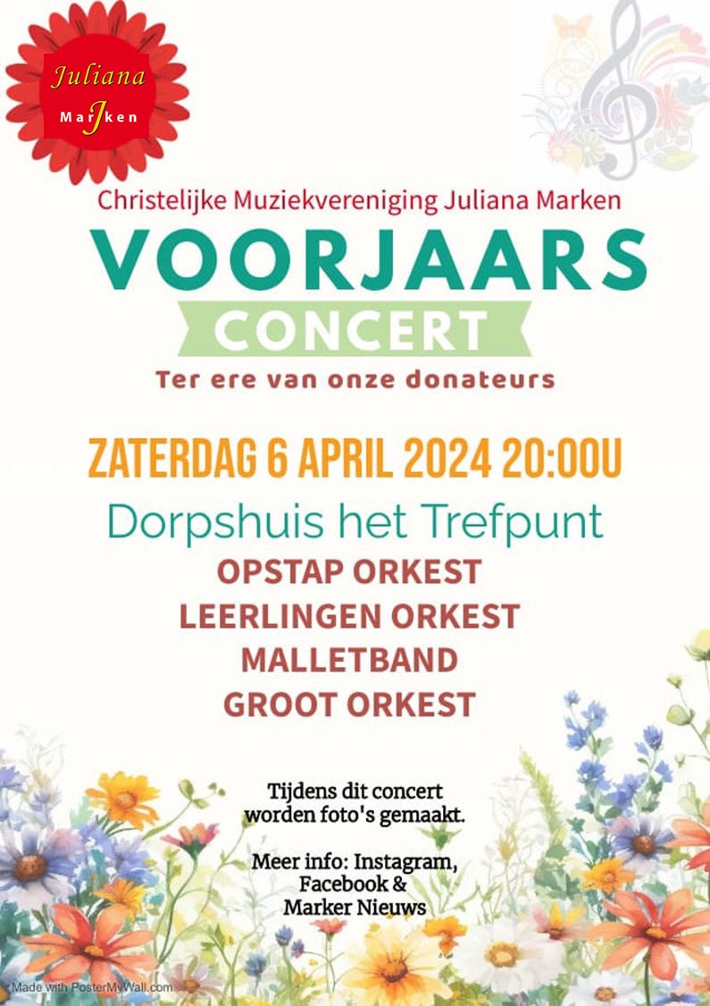 Voorjaarsconcert ter ere van Donateurs 'Juliana'