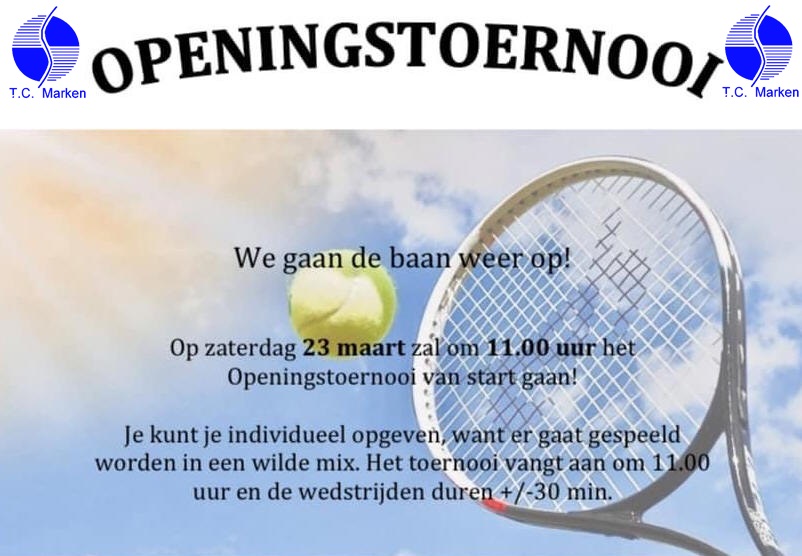 Openingstoernooi Tennis Club Marken