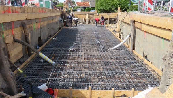 Beton vlechtwerk Wilhelminabrug gereed