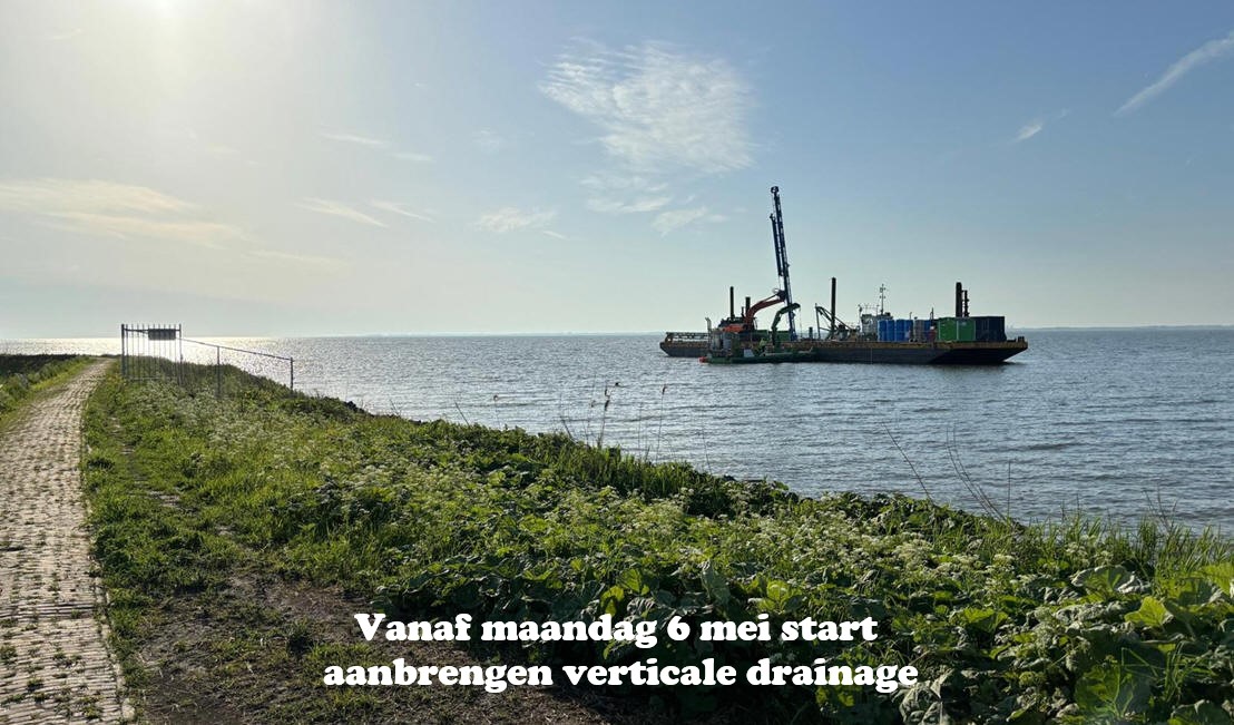 Vanaf maandag 6 mei start aanbrengen verticale drainage