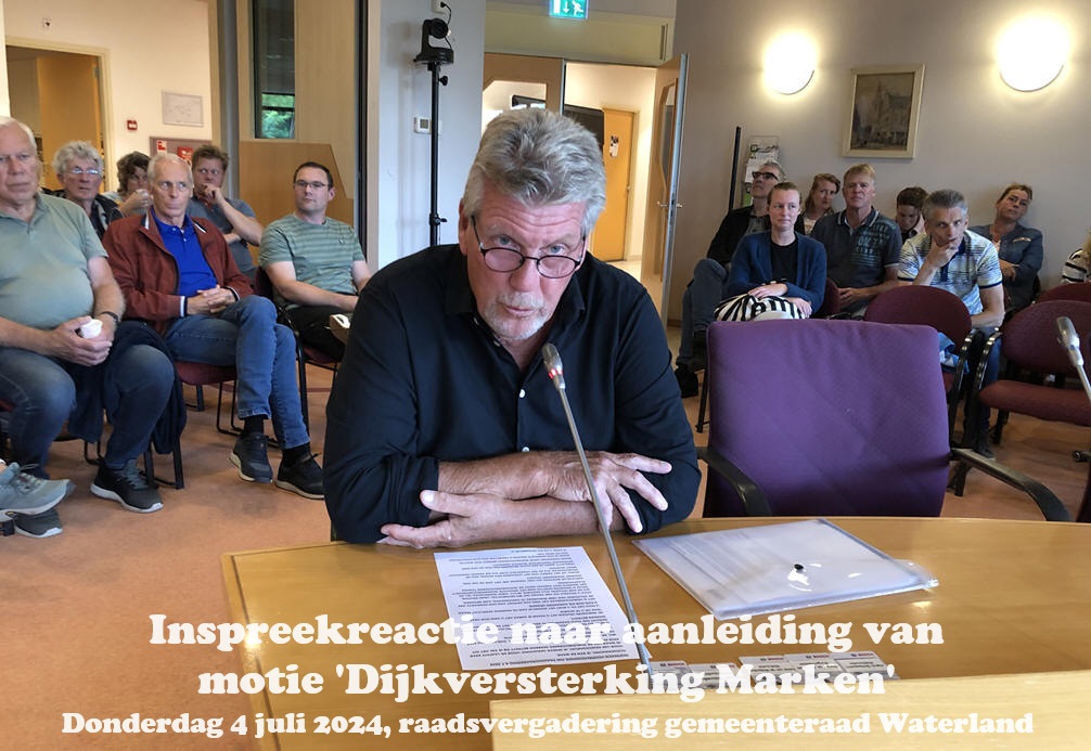 Inspreekreactie naar aanleiding van motie 'Dijkversterking Marken'