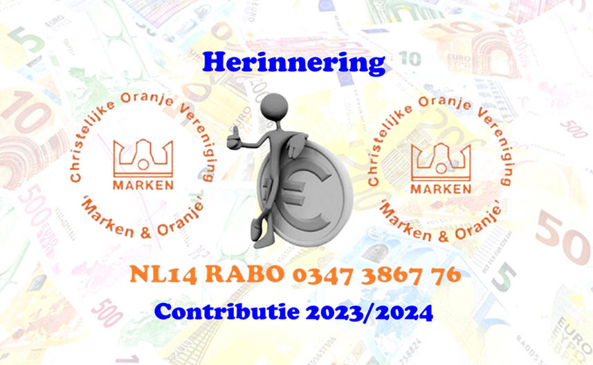 Herinnering contributie betaling Oranjevereniging 2023-2024