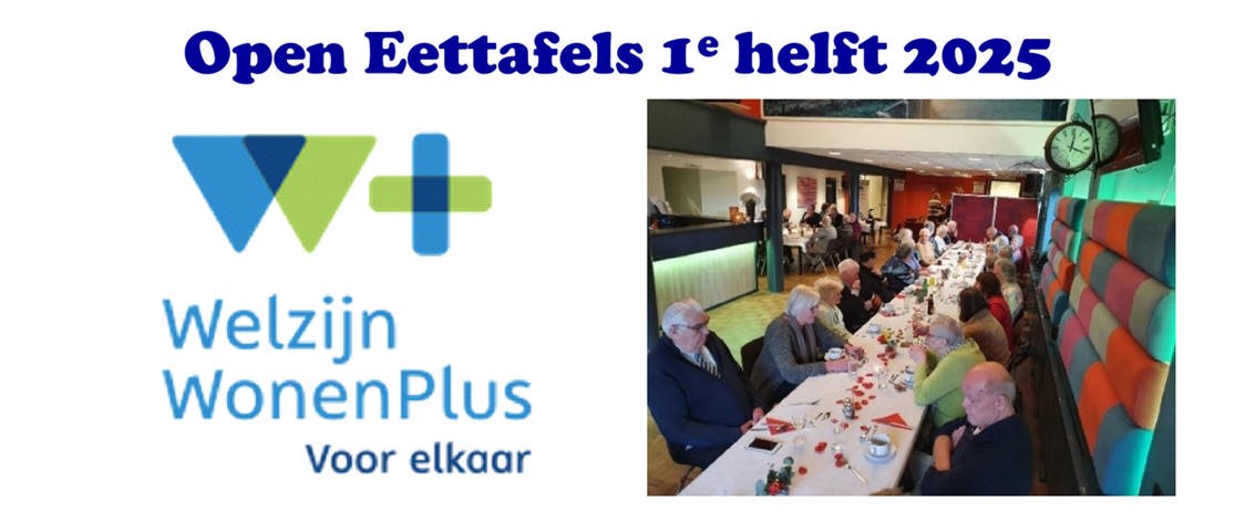 Open Eettafels eerste helft 2025 in dorpshuis Het Trefpunt